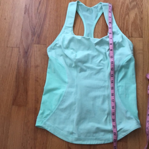 Lululemon Raceback Mint Green Build in Bra Tank - Picture 12 of 12